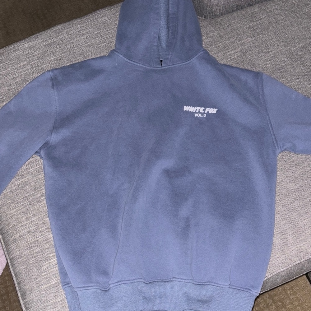 white fox hoodie size s/m